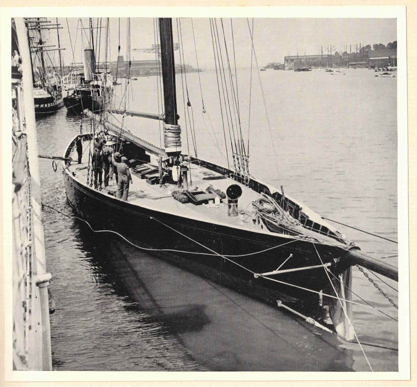 Britannia being launched into the River Medina at Cowes